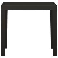 vidaXL Mesa de jardín de plástico gris antracita 79x65x72 cm - details 1