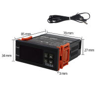 Controlador De Temperatura Digital 7016A 220V 30A Con Thermostat De Potencia Alta Para Calentamiento Y Enfriamiento Sensor NTC - details 1