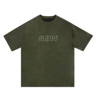 Camiseta De Verano Para Hombres Y Mujeres Con Bordado De Letras Cuello Redondo De Cuero Cortado Manga Corta Estilo Casual Oversize Top Tees - details 6