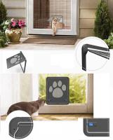 Puerta Para Mascotas Con Cerradura Segura Y Magnética Para Perros Y Gatos Instalación Fácil En Ventanas Y Puertas De Jardín Universal - details 5