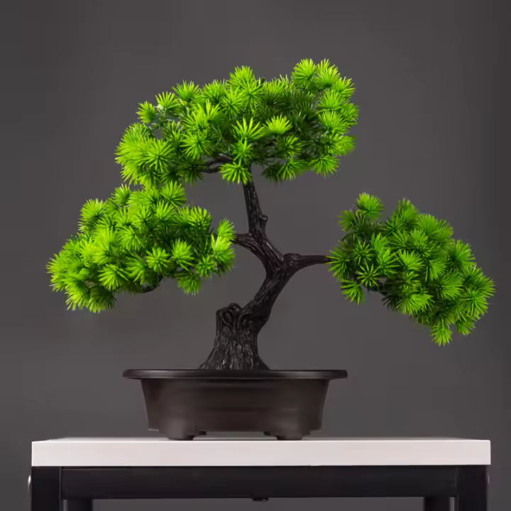 Planta De Pino Artificial De 27cm Bonsái Decoración De Mesa Para Hogar Y Habitaciones Arbol De Simulación De Landscape En Plástico Para Exposición Y Regalo - 1