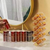 Organizador De Labiales En Acrílico Forma De Pez Con 12/16/28 Slots Estuche De Exhibición Y Almacenamiento Para Maquillaje Y Cosméticos - details 6