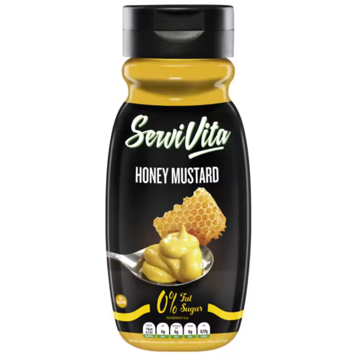 Salsa Zero Sabor Miel Mostaza | Pack 2 unidades | 320ml | 0% Azúcares añadidos | Endulzar bebidas | 6 kcal por cada 100 m | SERVIVITA - 1