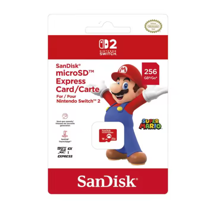 TARJETA DE MEMORIA MICRO SD EXPRESS SANDISK Nintendo SWITCH 2 - Nuevo - España - Nintendo - PREVENTA - Lanzamiento 05/06/25 - 1