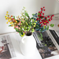Rama De Bayas Artificiales Con Flores De Esponja Para Decoración De Hogar Accesorios De DIY Para Navidad Fruta Falsa De Plástico Para Exposición En Escritorio - details 4