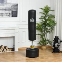 HOMCOM Saco de Boxeo de Pie para Adultos 170cm Altura Ajustable en 3 Niveles Punching Ball con Base Rellenable de Arena 45 kg o Agua 30 kg para Hogar Gimnasio Negro - details 1