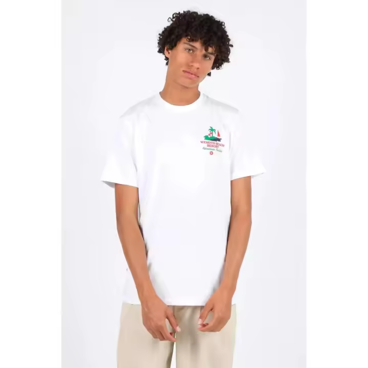 Wemoto Clothing Camiseta Hombre Beach Resort Blanca - 1
