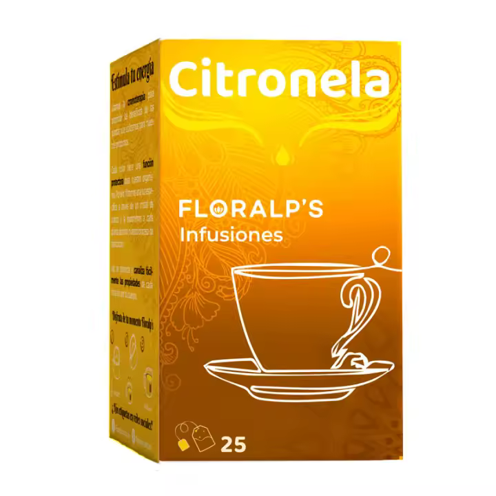 FLORALP'S - Citronela (Lemon Grass) Infusión – 25 Sobres | Refrescante y Digestiva Natural - 1