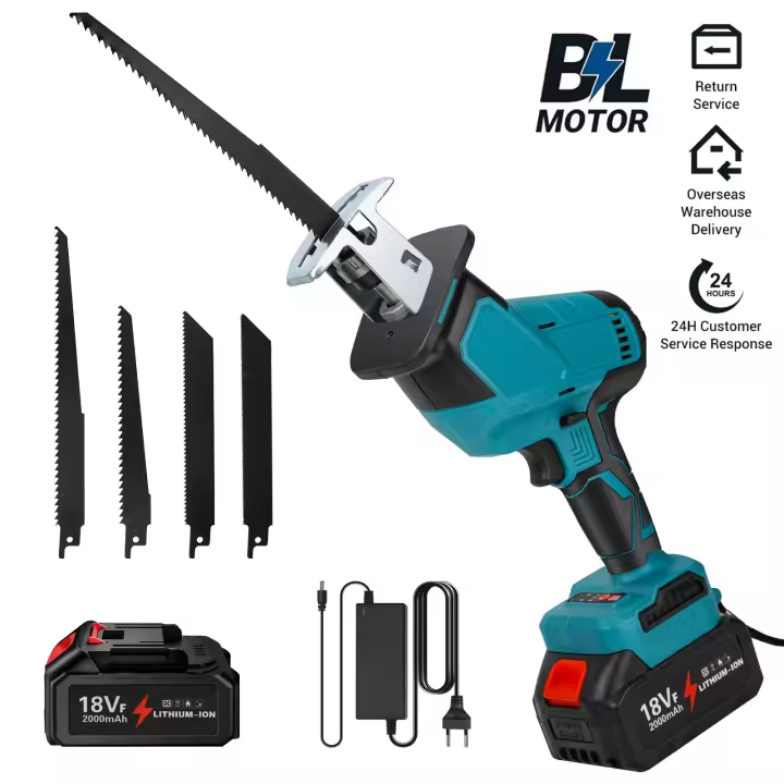 3600W 12000SPM Brushless Reciprocating Saw Cordless Chainsaw Wood Metal Cutting Saw Power Tool For Makita 18V Battery - 1