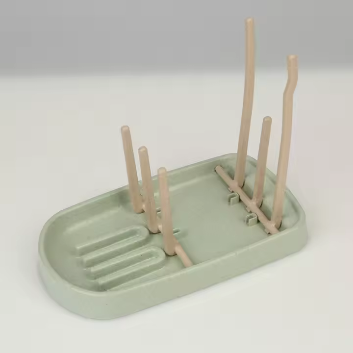Soporte De Botella Para Bebé De Color Verde Multifuncional Portátil Con Estructura De Secado Removible Y Sistema De Drenaje - 1