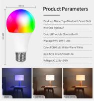 Bombilla LED Inteligente Tuya 220V E27 Bluetooth Con Control Remoto RF 2.4G Luz De Ambiente RGB Ampolleta Inteligente Para El Hogar - details 10