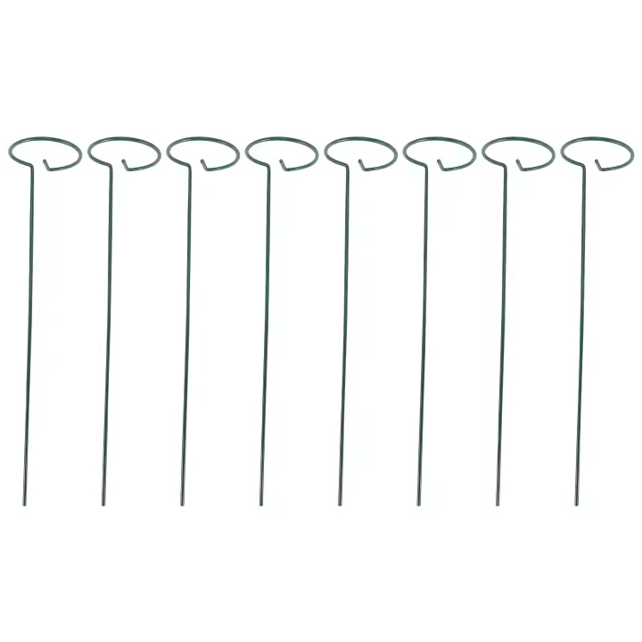 Anillo de soporte de Metal para plantas, estacas de soporte para bonsái, herramienta de jardín para patio trasero, 8 piezas - 1