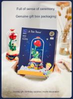 Bloques De Construcción De Sueño Eterno Rosa Le Petit Prince Con Cubierta Antipolvo Juguete De Puzzle Para Decoración De Escritorio Regalo De Cumpleaños Para Adultos - details 16