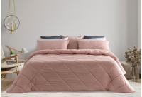 Edredón Conforter Nórdico tejido Sherpa Borreguito  para de Cama 090  Incluye 1 funda cojín 50x70 cm Color Rosa liso de la marca LLarbona - Super Cálido con de Relleno 520 gr/m2 - Protección contra el frío intenso - Calidad Premium Tamaño 180x260 cm - details 0