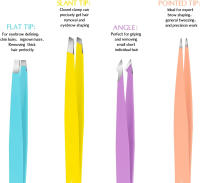 Set De 6 Tweezers Para Cejas Con Estuche Cepillo Para Pestañas Y Peluca Herramientas De Peluquería De Acero Inoxidable - details 3