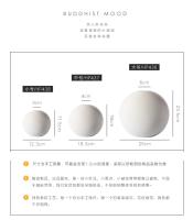 Vaso De Cerámica Blanca En Forma De Bola Simplicidad Nórdica Creativa Ornamento Para Habitación Y Tienda De Ropa - details 4