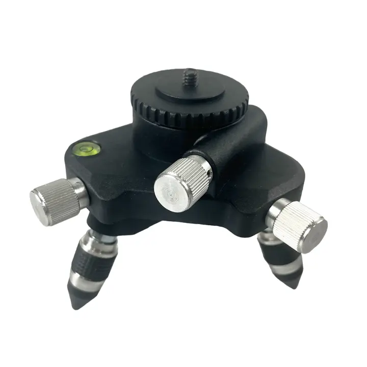 Base De Nivel Láser Metálica Con Rotación 360 Grados Y Trípode Soporte Para Interfaz De 1/4 O 5/8 Herramienta De Medición - 1