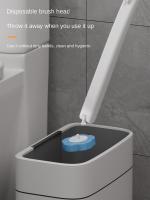 Juego De Cepillo De Inodoro Desechable Con Limpieza Incorporada Herramienta De Limpieza Del Baño Con Cabeza De Reemplazo Estéril Longitud Del Mango Adecuada Para El Día a Día - details 6