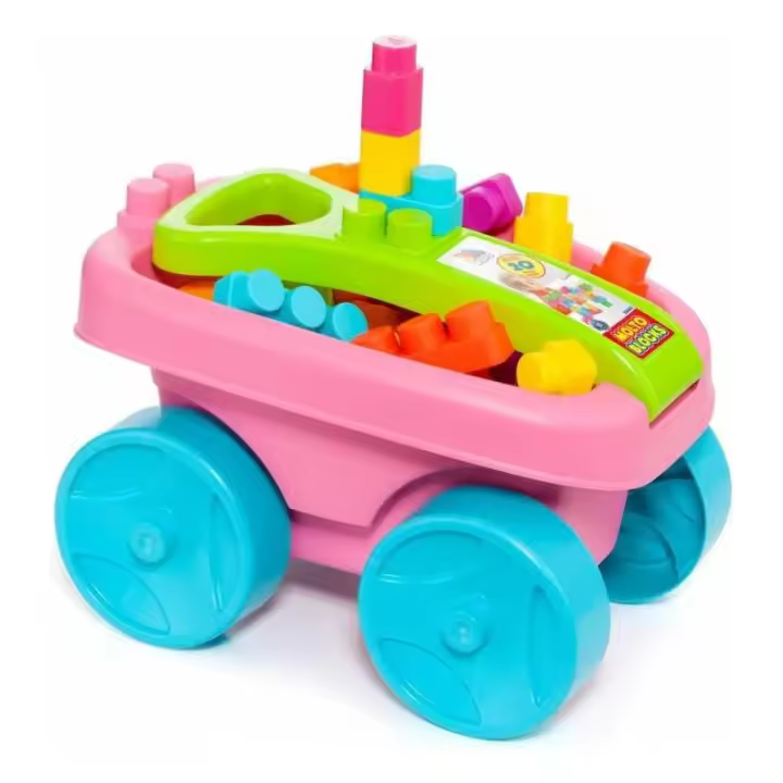 Carro Rosa para Apilar y Anidar con 20 Bloques - Molto - 1