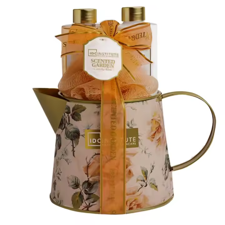 Regalo IDC Institute Set Garden – Jarra de Metal con 3 Piezas: Gel de Ducha, Loción Corporal y Experiencia de Spa en Casa - 1