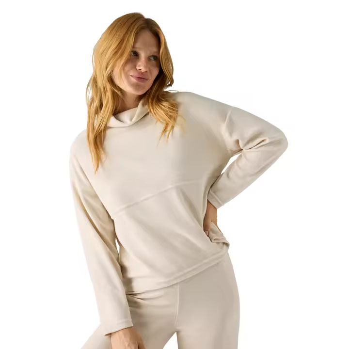 Ysabel Mora - Jersey liso de cuello alto marfil - 1