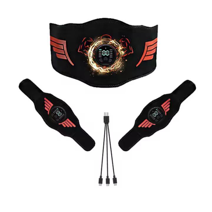 Cinturón De Tonificación Abdominal Entrenador De Músculos Masajeador De Cintura Recargable Equipo De Fitness Para Abdomen Y Brazos Material Compuesto Multi Tamaño - 1