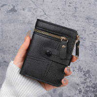 Cartera Para Mujer Color Sólido Delgada Con Botón Cartera Corta Para Tarjetas Y Monedas Funda Para Celular Material PVC - details 8