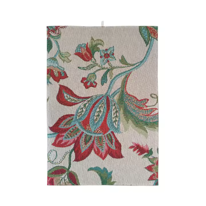 La fabrica de las telas- Gobelino Jacquard, 0.5 metros de largo, por 2,8 metros ancho. Tela de flores .Tapicería, resistente, opaco, de calidad, cojines,  bolsos. - 1