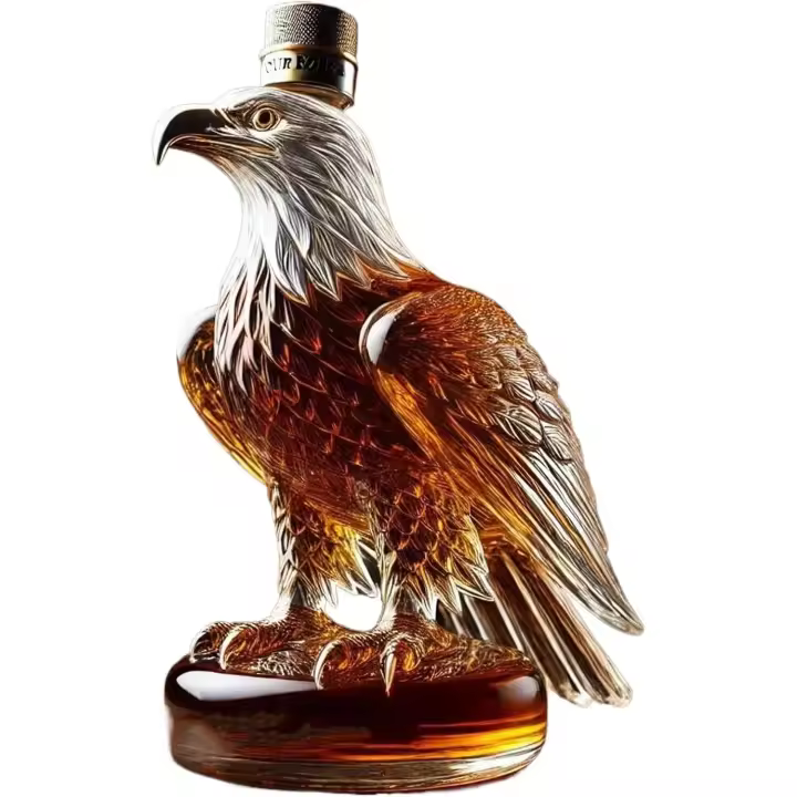 Decantador de vidrio Eagle - Divertida botella de whisky para hombre | Nueva botella de whisky Eagle (2025) | Decantador de whisky Eagle | Exquisita botella de licor Eagle, divertida decoración para el hogar para fiestas, familias y parejas - 1
