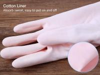 Paquete de 3 guantes de limpieza reutilizables sin látex, guantes para lavar platos, guantes impermeables para el hogar para lavandería, jardinería (medianos) - details 1