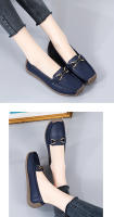 Zapatillas Casuales Para Mujer 2024 Talla Grande Zapatos Planos Slip-on Mocasines De Cuero Genuino Barco Zapatos Casuales De Primavera/Otoño - details 14