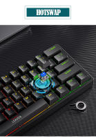 Teclado Mecánico De Juego Mini K620 RGB Con Retroiluminación Teclas Personalizables Y Hotswap USB Para PC Rosa Y Blanca - details 1