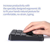 Teclado Numérico Inalámbrico 2.4G 35 Teclas Para Oficina Y Contabilidad Con Batería Recargable Integrada Estilo Portátil Color Negro - details 2