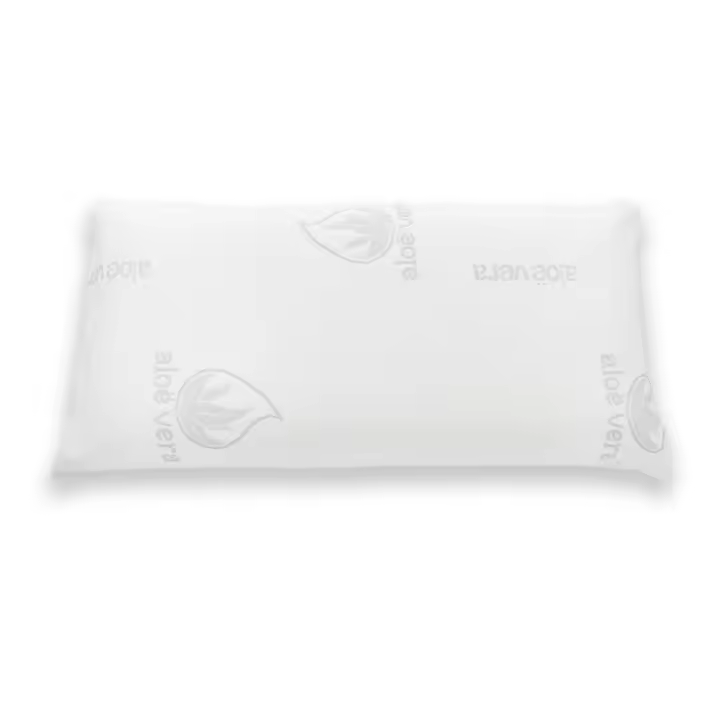 Almohada viscoelástica Antiácaros y Antibacterias, Tejido Aloe Vera, con Funda Lavable, Ergonómica, termoregulable adaptabilidad al Cuello de Alta recuperación. - 1
