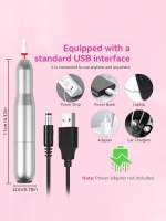 Set De Taladro Eléctrico Para Uñas Con Bits Y Anillo De Limpieza USB Portátil Máquina De Uñas Para Salon Y Uso Doméstico - details 3