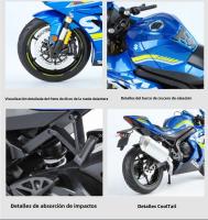 Modelo a Escala 1:9 Suzuki GSX-1000R Motocicleta En Miniatura Con Ruedas De Aleación Absorción De Choques Regalo Para Niños - details 11