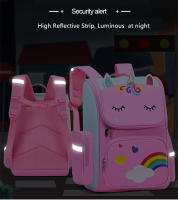 Mochila Escolar Para Niñas  De Tela De Nylon Con Estampado De Dibujos Animados Cierre De Cremallera Adecuada Para Estudiantes De Primaria Y Secundaria - details 1