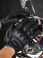 Guantes De Motocicleta De Cuero De Cabra Para Hombres Y Mujeres Guantes De Motocicleta Táctiles Para Deportes Acuáticos Y Ciclismo - details 1