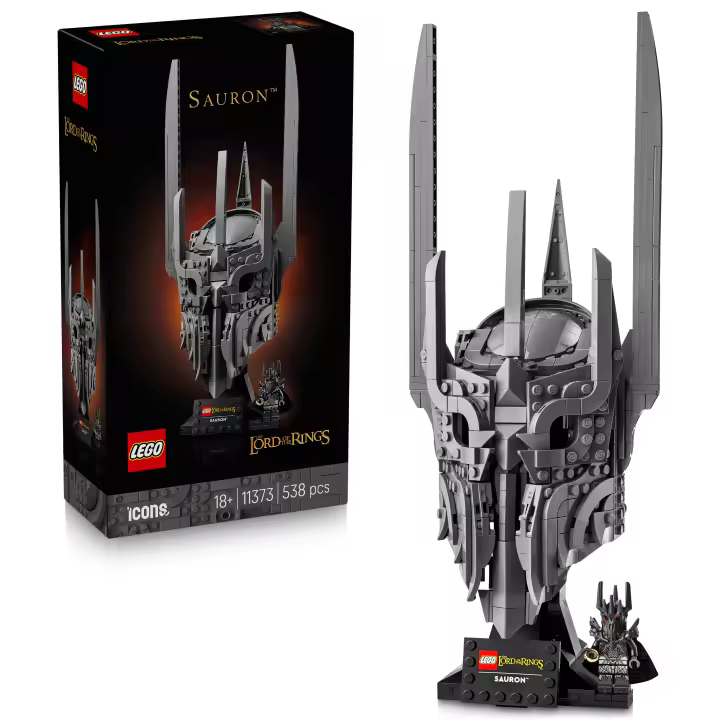 LEGO® 11373 Icons El Señor de los Anillos: Casco de Sauron Kit de Construcción y Decoración Coleccionable con Base de Exposición para Adultos a partir de 18 Años - 1