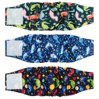 3pcs Bandas Para El Estómago De Perro Para Hombres Absorbentes De Alta Carga Lavables Y Reutilizables Faldones Para Perros - details 0