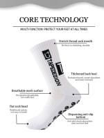 Calcetines De Fútbol Para Hombres Anti-derrapantes Con Fondo De Silicona Deportivos Transpirables Para Rugby Tenis Voleibol Y Yoga Pack De 4 Pares - details 8