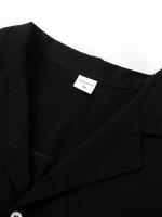 Camiseta de manga corta de lino de verano para hombre, talla grande, sudadera holgada, cárdigan con botones de color liso, camisa de algodón y lino para hombre - details 4