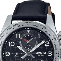 reloj deportivo hombre Casio MTP-W500L-1AV 43.9mm Hora Mundial 50m WR correa de cuero Indicador de batería Alarma - details 0
