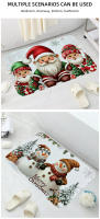 Alfombra De Entrada Multifuncional De Navidad Con Diseño De Payaso De Nieve Cómoda Para Hogar Cocina Baño Material De Poliéster Antideslizante Impermeable Resistente Al Desvanecimiento Lavable a Máquina - details 2