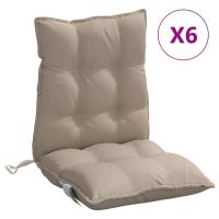 vidaXL Cojines para silla con respaldo bajo 6 uds tela Oxford Color Gris,  Beige,  Verde y mas Cojín Decorativo de Asiento Cojines de muebles de salon - details 4
