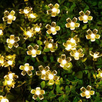 Luces De Cadena Solar De Paloma 100LED/50LED/20LED 8 Modos Exterior Navidad Jardín Fiesta Decoración Luz De Flores De Cerezo - details 22