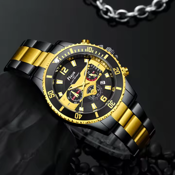 Reloj De Moda Para Hombre Reloj De Pulsera De Cuarzo Reloj De Mano Casual Con Calendario Resistente Al Agua Color Verde - 1