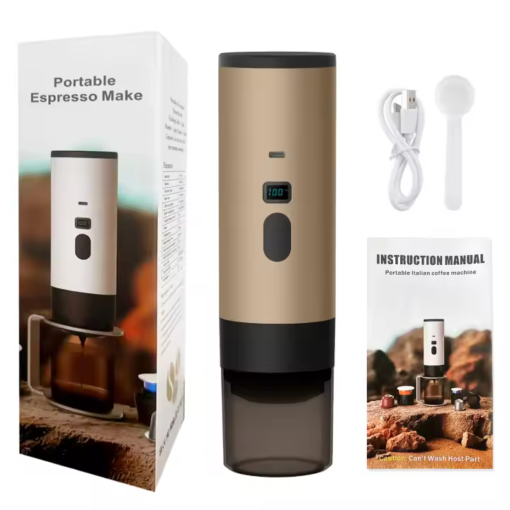 Cafetera Espresso portátil-Máquina Eléctrica autocalentable 2 en 1 Para Viajes, coche y senderismo-Compatible con café molido y cápsulas NS-Cerveza rápida en Quier Lugar - 1