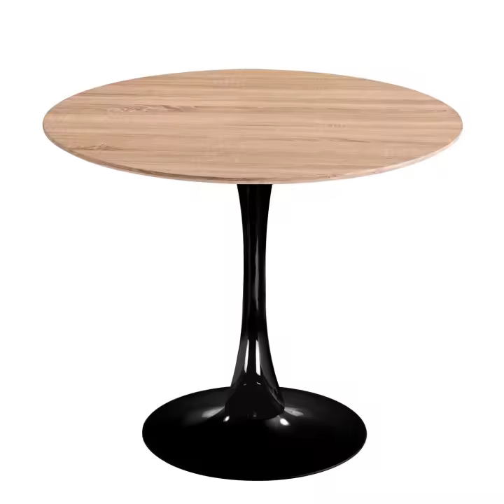 Lúzete - Mesa San Antoni ø90 Cm Pata Negra Tapa Natural - 1