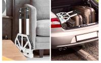 T-Lovendo - Carretilla de Mano Portátil Plegable Carro Ligero Aluminio Equipaje Hogar Almacén Jardín Oficina Coche - details 0